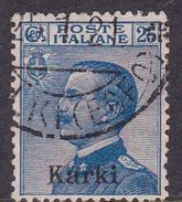 Italy-Colonies And Territories-Aegean-Carchi S 5 1912 25c Blue Used - Egée (Carchi)