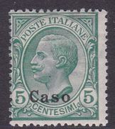 Italy-Colonies And Territories-Aegean-Caso S2 1912 5c Green MNH - Egée (Caso)