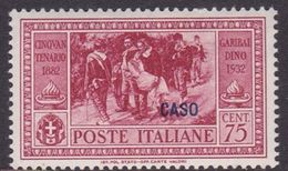 Italy-Colonies And Territories-Aegean-Caso S22 1932 Garibaldi 75c Carmine MNH - Aegean (Caso)