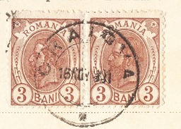 ROMANIA - LOCO  Art  CARD - 2x3 Bani  Mi. 118 - 1901 - Brieven En Documenten