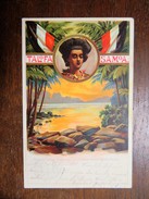 C.P.A. TALOFA SAMOA :Ausstellung Samoa".. Unsere Neuen Landsleute, Stamp 1908 - Samoa