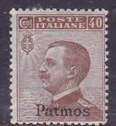 Italy-Colonies And Territories-Aegean-Patmo S 6 1912  40c Brown MH - Egeo (Patmo)