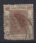 Hong Kong 1954 Queen Elizabeth II  20c (o) - Used Stamps