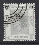 Hong Kong 1954 Queen Elizabeth II  30c (o) - Gebruikt