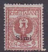 Italy-Colonies And Territories-Aegean-Simi S 1  1912  2c Red Brown MH - Egée (Simi)