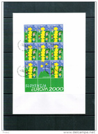 Slowenien / Slovenia 2000 Europa Cept Kleinbogen / Sheet FDC - 2000