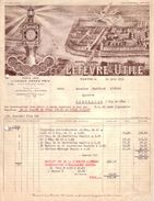 LOIRE ATLANTIQUE - NANTES - ENTÊTE " PHARE VILLE ANGELOT " - BISCUITS " LU " - LEFEVRE UTILE - FACTURE + MANDAT - 1931 - Alimentaire