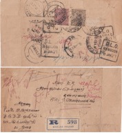 Burma  1927  KG V  D.L.O. /  Rangoon   D.L.O. / MADRAS On  India To Thanatpin Cover     #  98874    Inde Indien - Burma (...-1947)