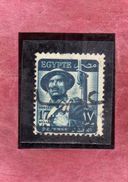 EGYPT EGITTO 1953 1956 SOLDIER SOLDATO 17m GRNSH BLUE USATO USED OBLITERE' - Usados