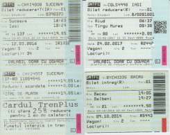 Romania Railway Tickets 3 Items - Europa