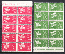 Italy 1961 Europa, Mint No Hinge, Blocks Of 10, Sc# , SG , Yt 858-859 - 1961-70: Ungebraucht
