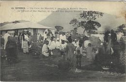 Guinée Française  - 55- KINDIA -un Coin Du Marché,à Gauche La Maison Beynis -ed. Comptoir Parisien - French Guinea