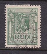 Italy-Colonies And Territories-Aegean General Issue-Rodi S6 1929 Pictorials Perf 11 25c Green Used - Emisiones Generales