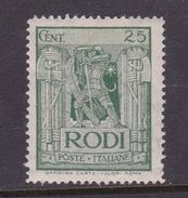 Italy-Colonies And Territories-Aegean General Issue-Rodi S59 1932 Pictorials Perf 14 25c Green MH - General Issues