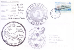 BRITISH ANTARCTIC TERRITORY - EXPEDITION COVER 1999, SPECIAL CANCELLATIONS, HALLEY, WITH EXPEDITION INFORMATIONS - Covers & Documents