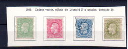 1886  Léopold II Fine Barbe  N° 1 / 4 * Ou Ø, Cote 83,75 € - 1884-1894