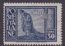 Italy-Colonies And Territories-Aegean General Issue-Rodi S60 1932 Pictorials Perf 14 30c Dark Blue MH - General Issues