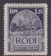 Italy-Colonies And Territories-Aegean General Issue-Rodi S62 1932 Pictorials Perf 14 Lire 1.25 Blue MH - Emisiones Generales