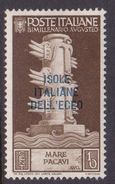 Italy-Colonies And Territories-Aegean General Issue-Rodi S99 1938 Augustus 10c Brown MH - Amtliche Ausgaben