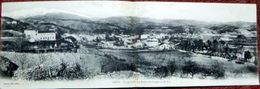 66 CERET CARTE DOUBLE PANORAMIQUE VUE GENERALE LES PONTS ET LE CANIGOU - Ceret