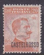Italy-Colonies And Territories-Castelrosso S4 1922 20c Orange MNH - General Issues