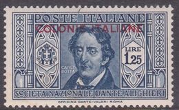 Italy-Colonies And Territories-General Issue S18 1932 Dante Alighieri 1,25 Lira Blue MH - General Issues