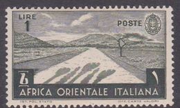Italy-Colonies And Territories-Italian Eastern Africa S12 1938  1 Lira Green Olive MH - Algemene Uitgaven