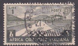 Italy-Colonies And Territories-Italian Eastern Africa S12 1938  1 Lira Green Olive Used - Algemene Uitgaven