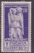 Italy-Colonies And Territories-Italian Eastern Africa S24 1938 Bimillenary Of The Birth Of Augustus 50c Violet MH - Algemene Uitgaven