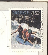 NORGE - RAFTING  - On Postcard - 1993 - Rafting