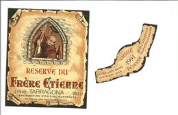 Etiquette De Vin D'ESPAGNE - Reserve Du Frère Etienne " Escher Vin Genève " 1991 - Religiones