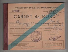 Transport Ponts Et Chaussées Carnet De Bord Jacquin Commerçant Forain Lyon - Otros & Sin Clasificación