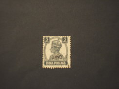 JHIND - 1942/3  RE  3 PI. - TIMBRATO/USED - Jhind