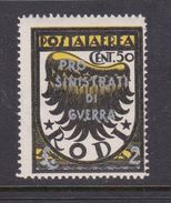 Italy-Colonies And Territories-Aegean General Issue-Rodi A 56 1944 Air Mail  Wing Pro War Victims 50c + 2 Lire Black And - General Issues