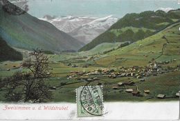 ZWEISIMMEN → Generalansicht Mit Wildstrubel Anno 1905  ►Balkenstempel ZWEISIMMEN◄ - Zweisimmen