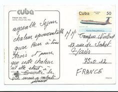 CPM Cuba Correos 1988 Vuelos Transatlanticos Habana Moscu - Cubana Air Hotel Pinar Del Rio - Poste Aérienne