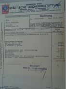 AD036.17 Old Invoice Austria -Wien Municipal Burial -Rechnung - 1937 - Österreich