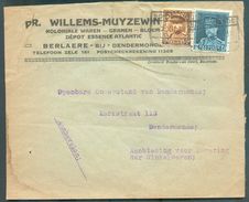 75c. Et 1Fr.75 KEPI Obl. Ferroviaire De SCHOONAERDE Sur Lettre (en-tête WILLEMS MUYZEWIN à BERLAERE Koloniale Waren Gran - 1931-1934 Képi