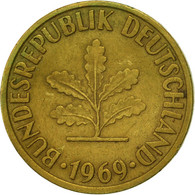 Monnaie, République Fédérale Allemande, 10 Pfennig, 1969, Munich, TTB, Brass - 10 Pfennig