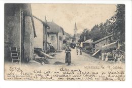 17372 - Bursinel Attelage Eglise - Bursinel