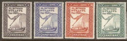 Zanzibar 1944 SG 327-30  Mounted Mint - Zanzibar (...-1963)