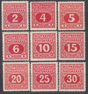 ÖSTERREICH Bosnien&Herzegowina Porto 1916 - MiNr: 14 - 26  Lot 9 X  * / MLH - Oostenrijkse Levant