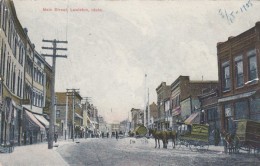 Lewiston Idaho, Main Street Scene Business District, Grocery Bakery Delivery Wagon, C1900s Vintage Postcard - Lewiston