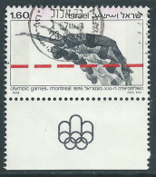 1976 ISRAELE USATO OLIMPIADI DI MONTREAL 1,60 CON APPENDICE - T18-6 - Usados (con Tab)