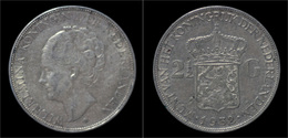 Netherlands Wilhelmina I 2 1/2 Gulden(rijksdaalder)1932 - Monnaies D'or Et D'argent