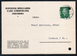 A6231 - Alte Postkarte - Bedarfspost - Zeulenroda - Carl Simmerling Reussische Möbelfabrik Nach Limbach 1931 - Zeulenroda