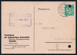 A6248 - Alte Postkarte - Bedarfspost - Schmölln Gegenseitige Bauernhilfe Nach Falken 1957 - Schmoelln