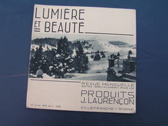 Lumière Et Beauté 1935 N° 4 LES DESERTS HAUTECOMBE BURDEAU LE BOURGET DU LAC SERVOZ CHAMONIX TALLOIRES PRALOGNAN - Alpes - Pays-de-Savoie