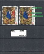 Variété De 1987 Neuf** Y&T N° 2498 Nuance - Unused Stamps