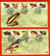 RSA, 2000, Mint F.D.C., MI 6-117+6-118,  Frogs - Cartas & Documentos